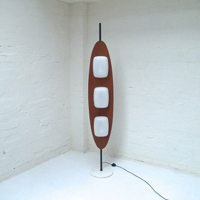 Salgado Leaf Shape Floor Lamp, Metal &amp; Aryl, Brown 