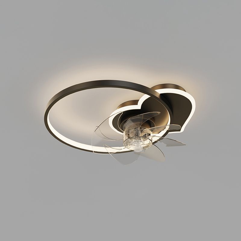 Arisha Ceiling Fan with Light, 2/3/4/5 Rings, 2 Colour, DIA 45/55/60/80CM 