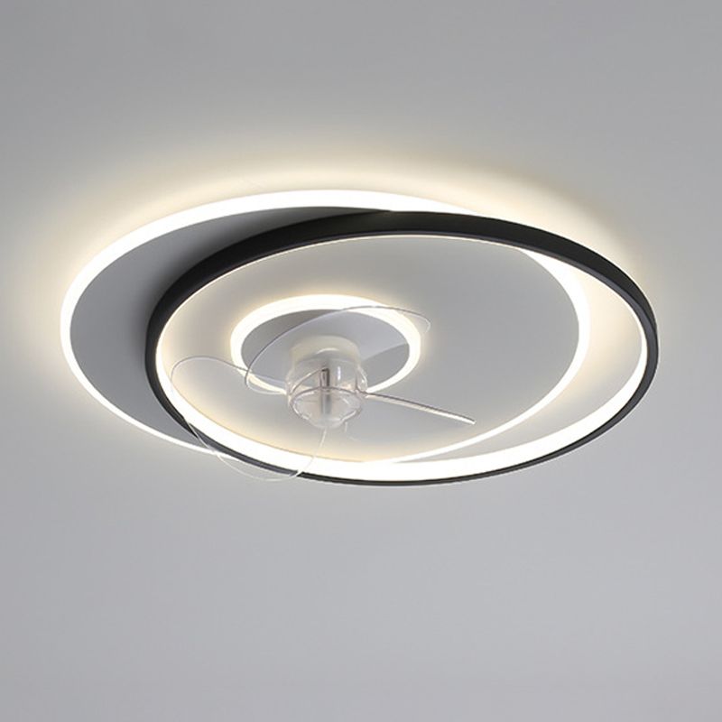 Quinn Double-ring Ceiling Fan with Light, 2 Colour, DIA 46/56CM 