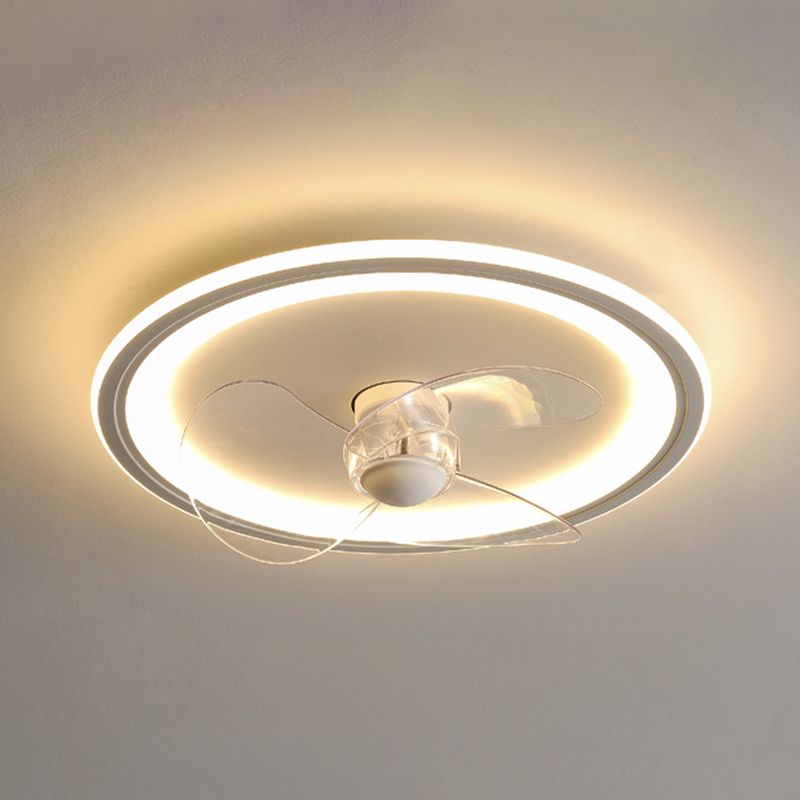 Edge Ring White Ceiling Fan with Light, DIA 40/50CM