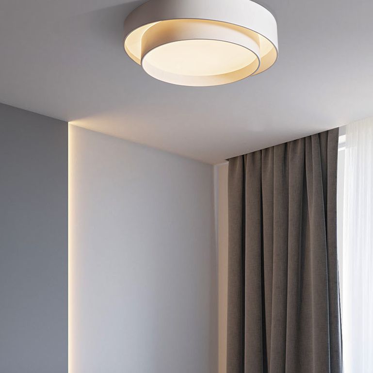 Quinn Nordisk Art Deco Hvid Cirkulær Loftlampe
