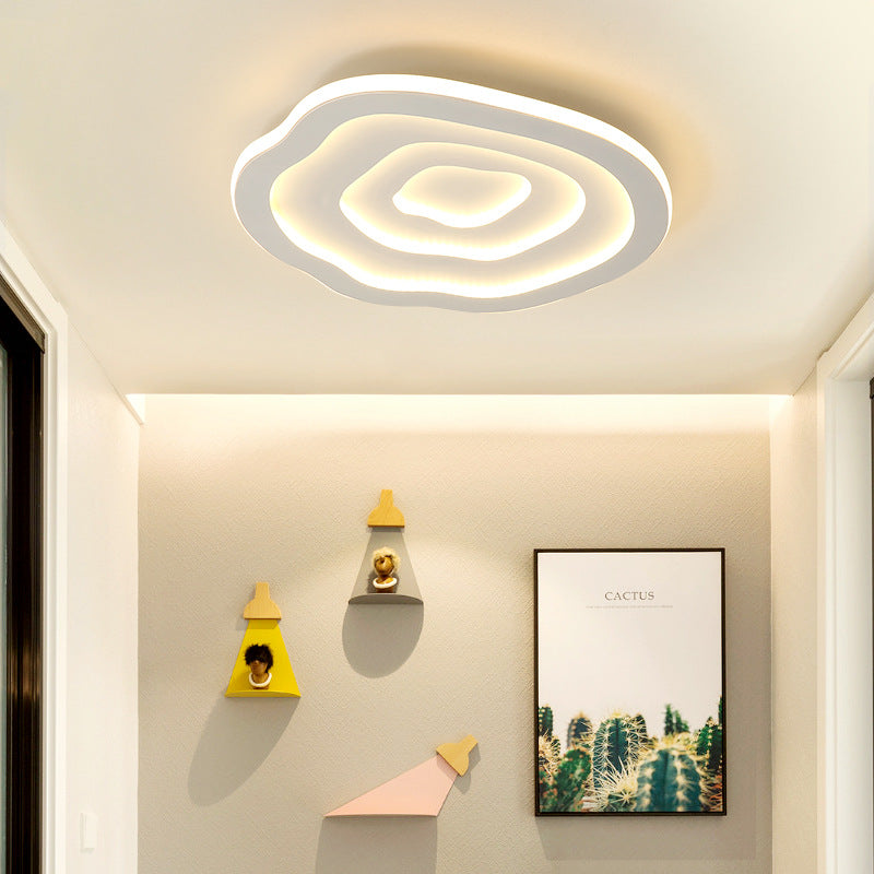 Quinn Ripple Designer Simple Ceiling Lamp, White