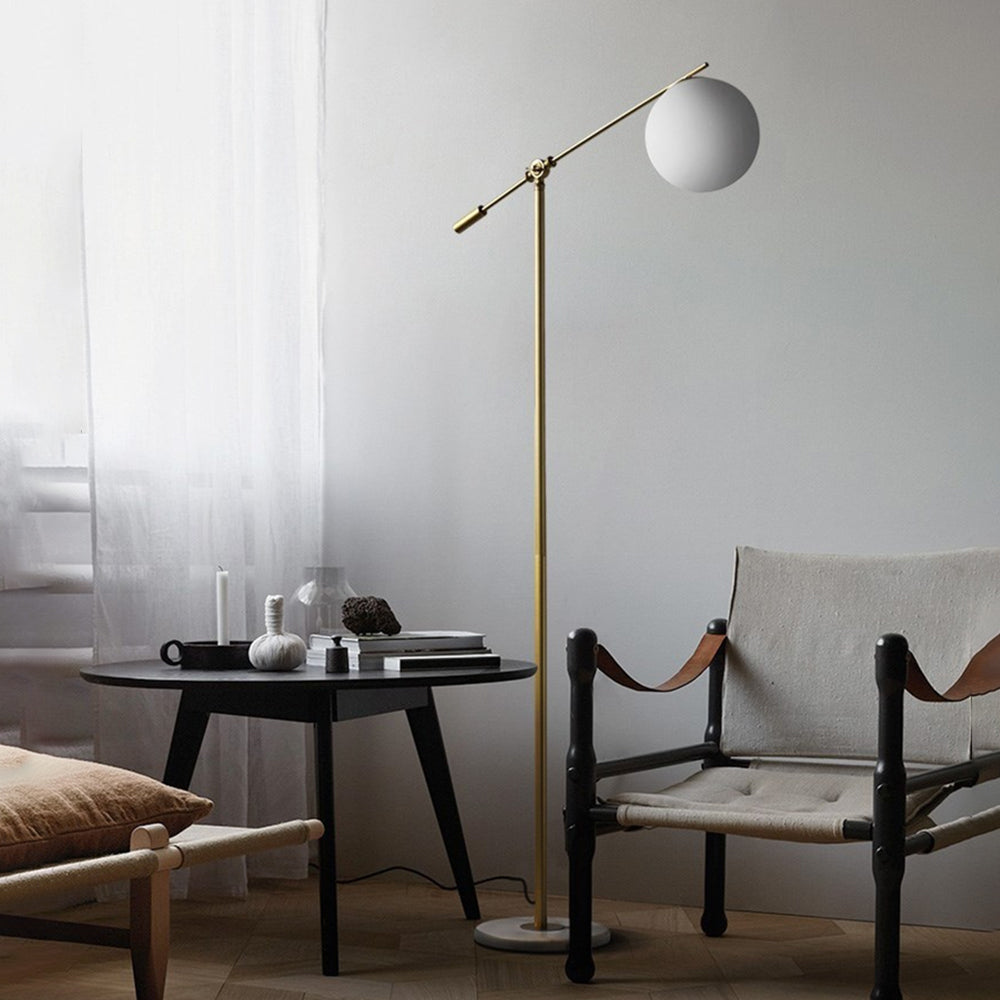 Valentina Bow Floor Lamp, Frosted Glass &amp; Metal