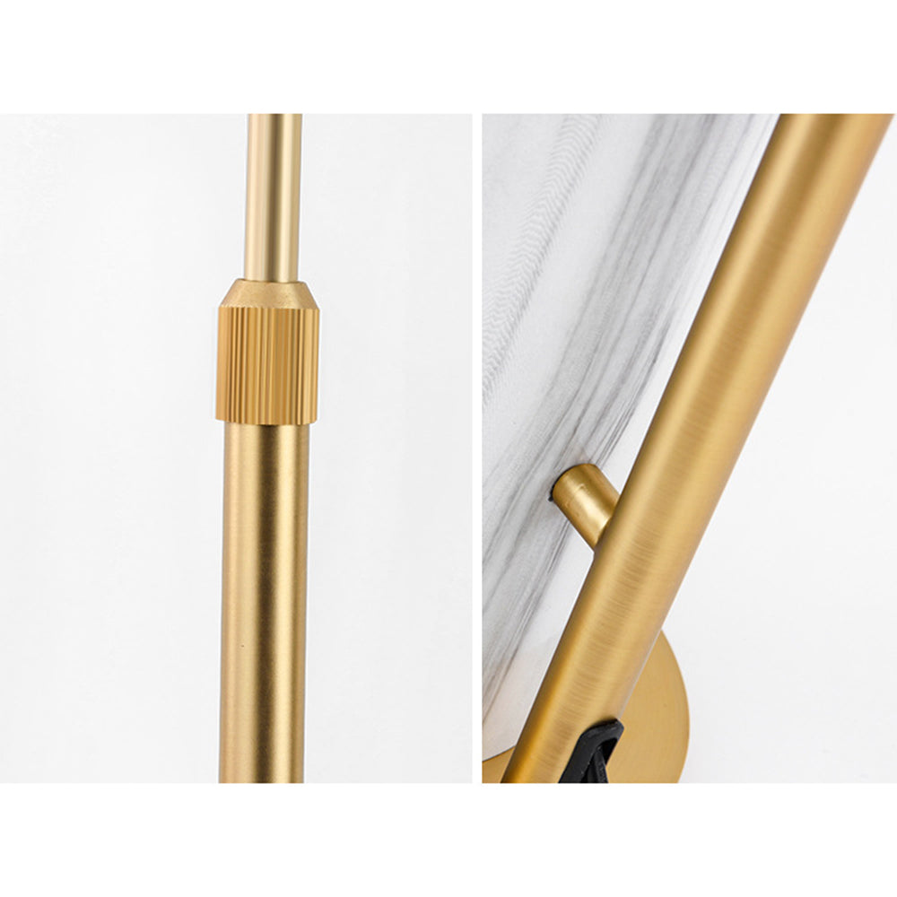 Salgado Minimalistisk Guld Gulvlampe, Metal & Marmor, Stue