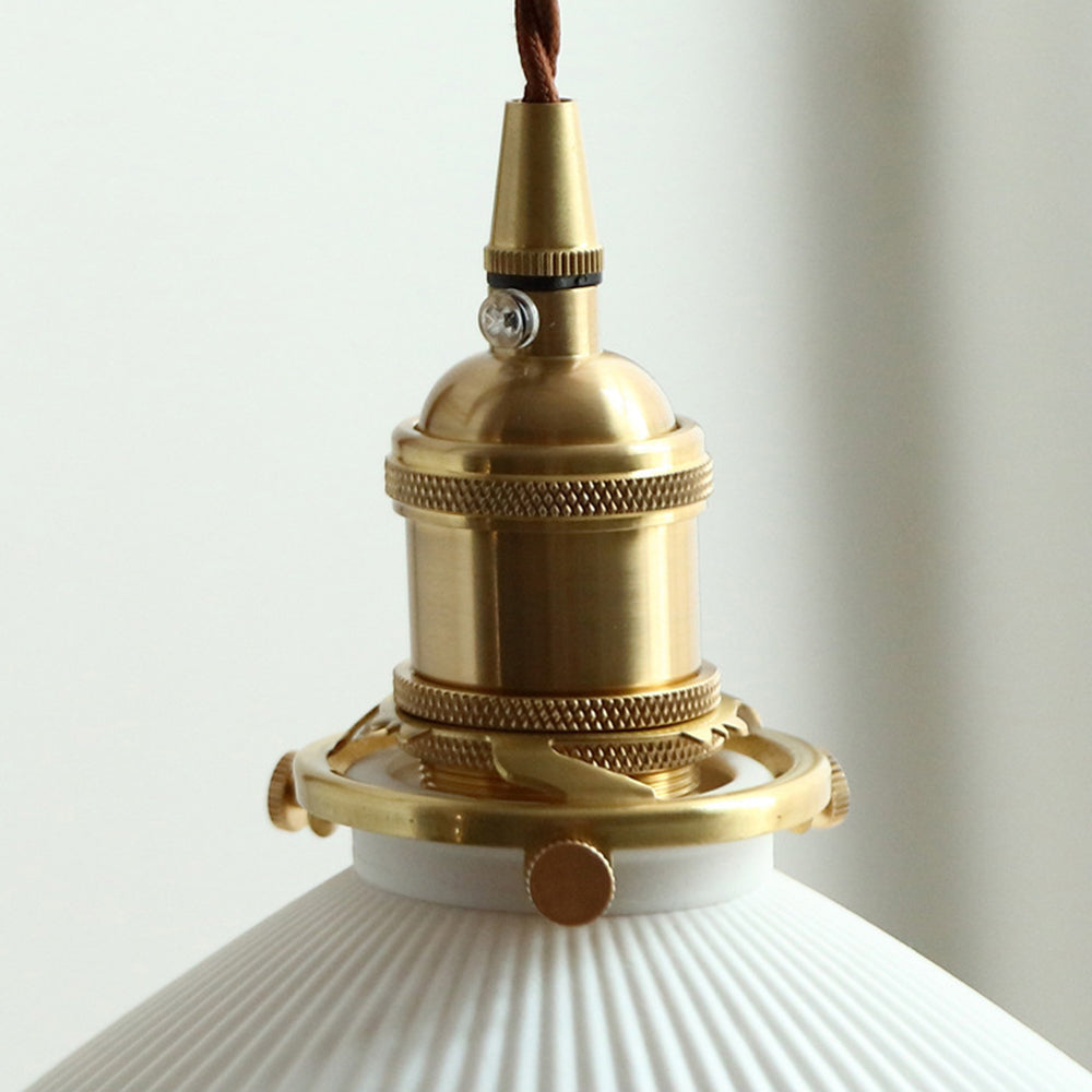 Ozawa Vintage Kuppel Keramik/Træ Væglampe, Valnød/Træ/Klar