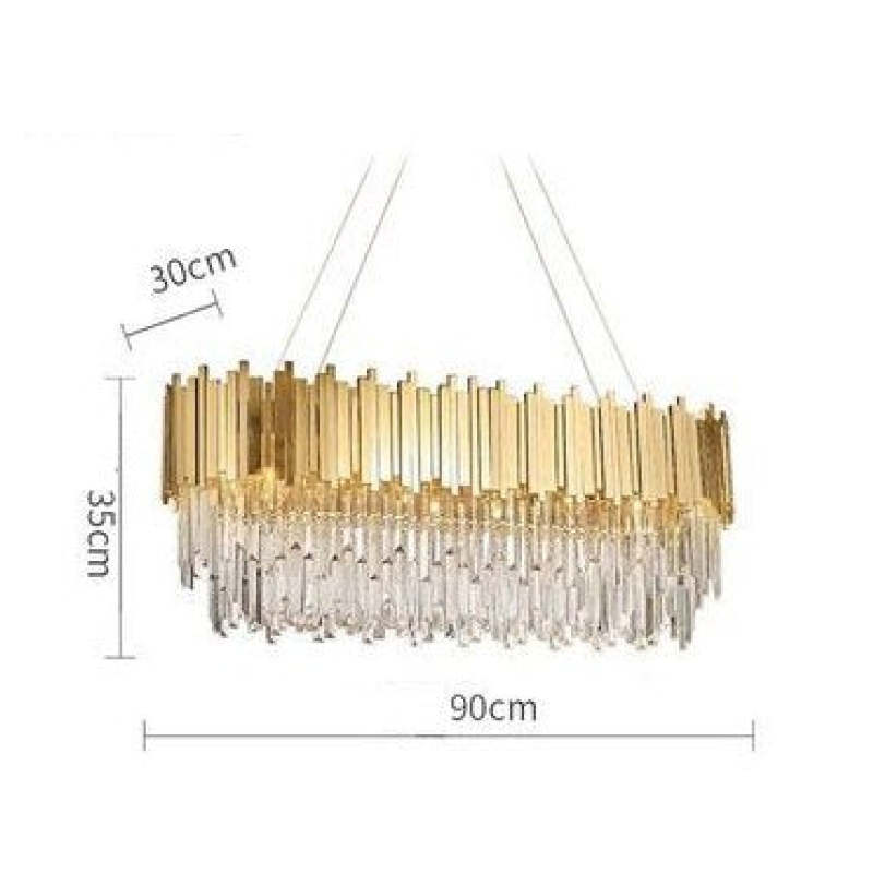 Light Luxury crystal Chandeliers Atmosphere Lsekrone Lamp 