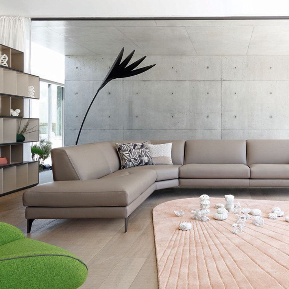 Salgado Leaf Metal/Acrylic Long Arm Floor Lamp, Living Room