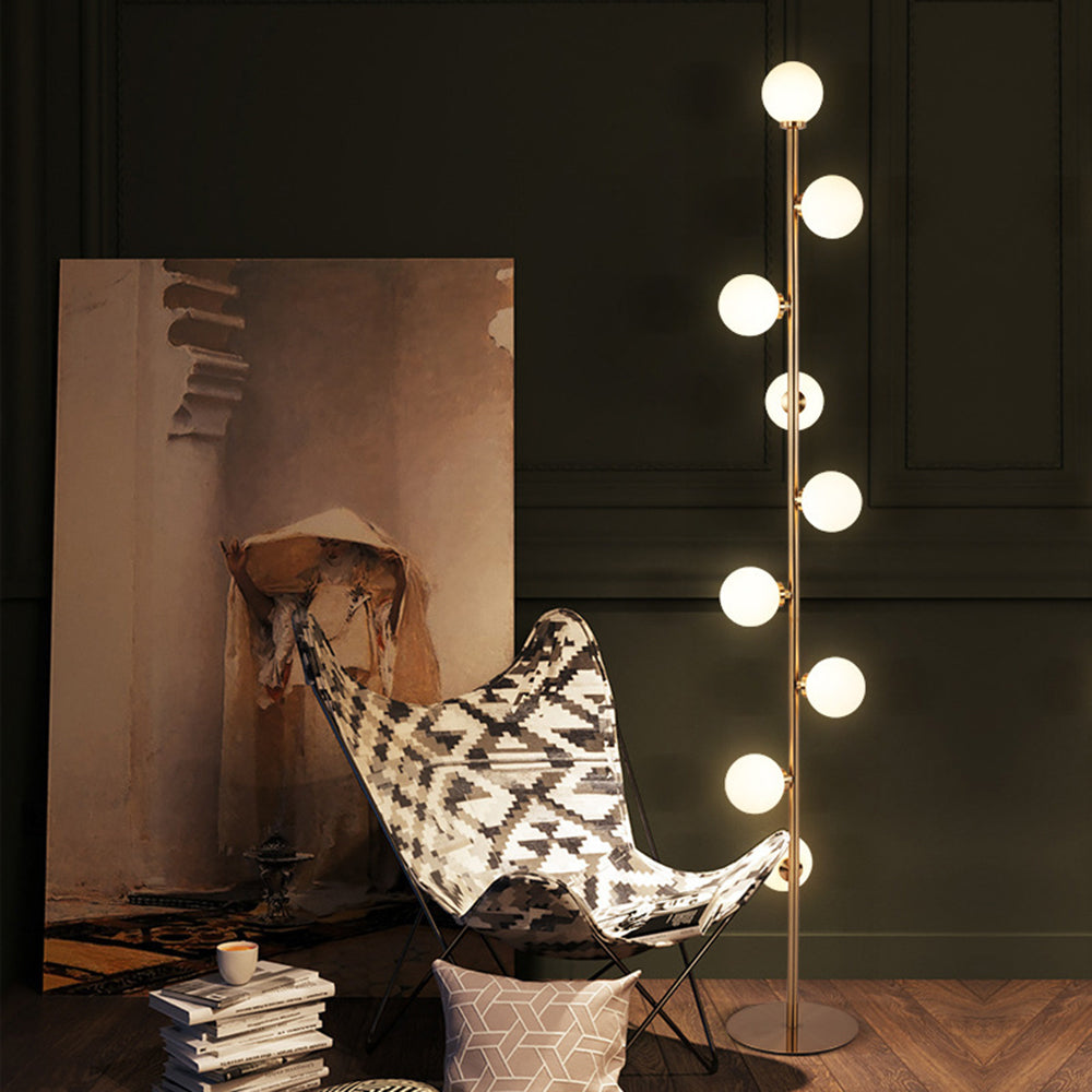 Valentina Kloden Glass Slim Floor Lamp, Living room
