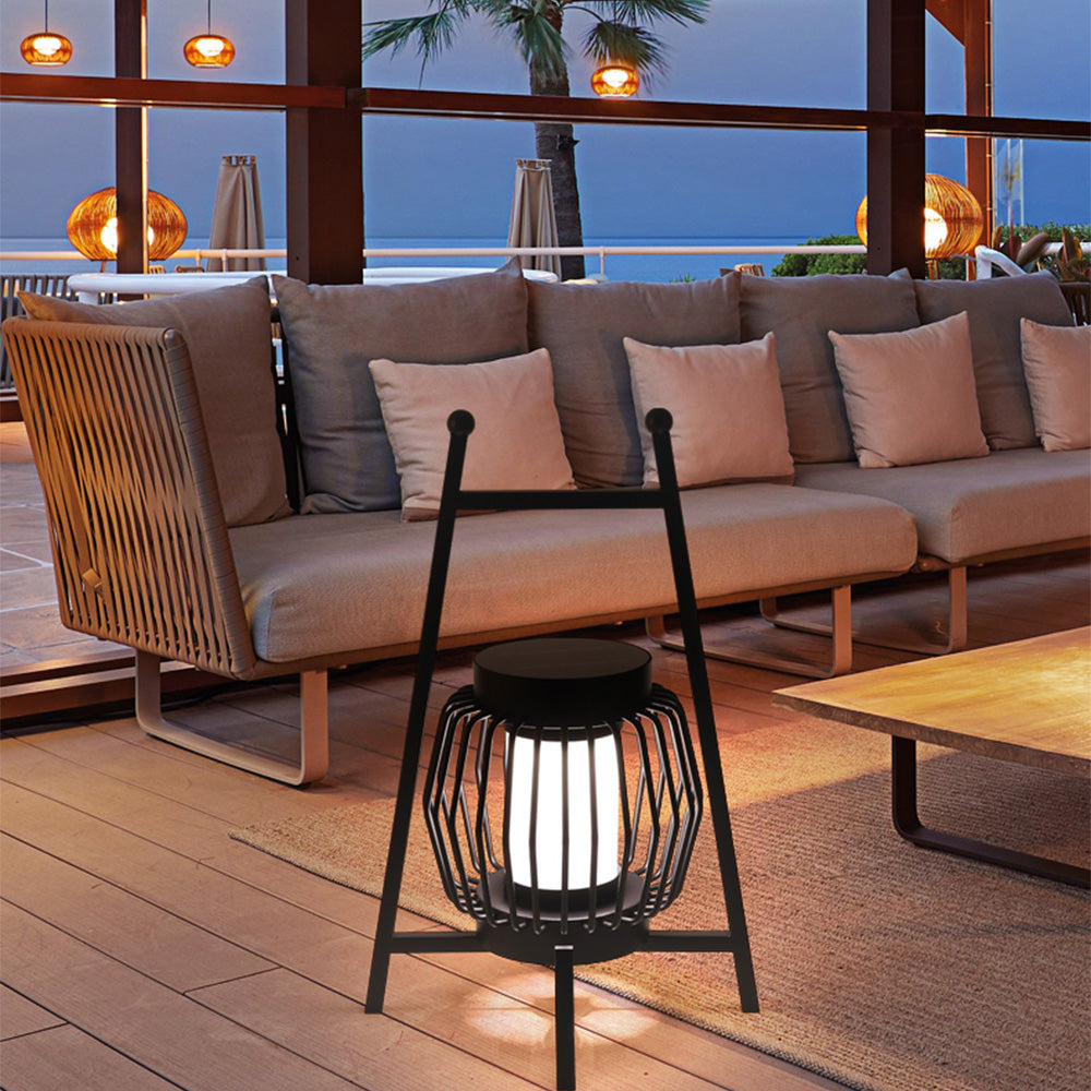 Orr Black Solar Powered Outdoor Floor Lamp