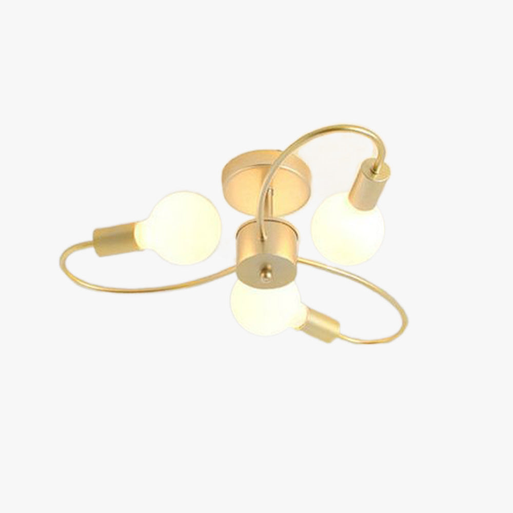 Valentina Modern Metal Loftslampe, Sort/Guld