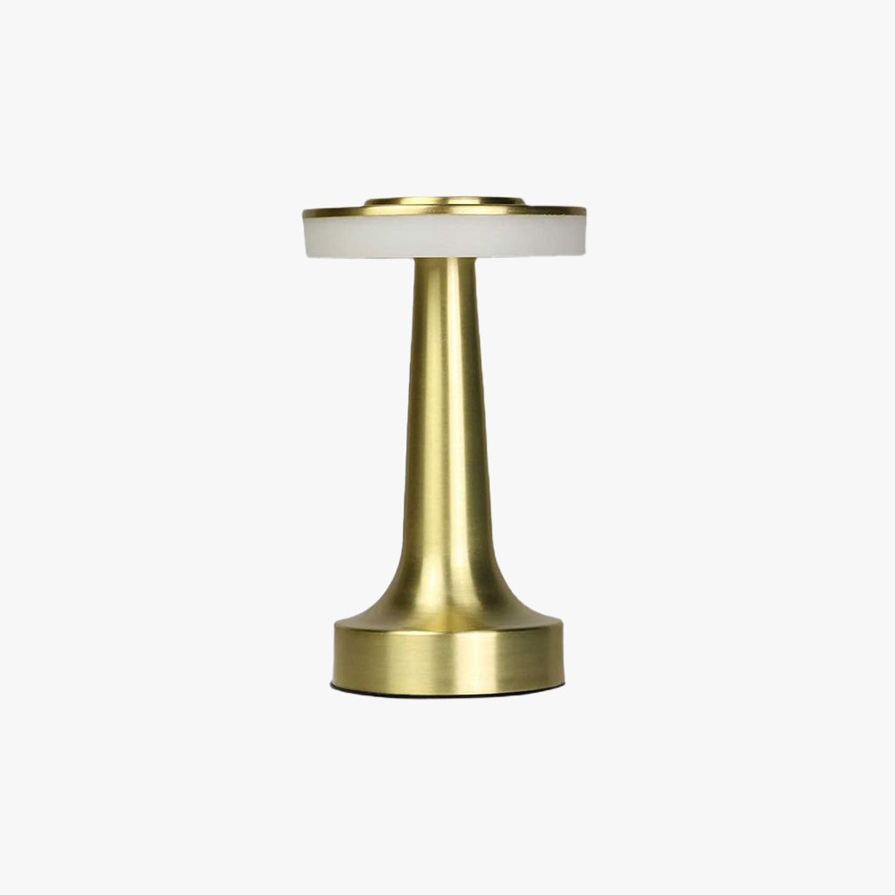 Salgado Modern Mushroom Metal Table Lamp, Bronze/Gold/Silver