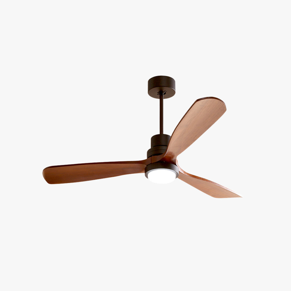 Haydn 3-Blade Black Ceiling Fan with Light, Metal &amp; ABS, DIA132CM 