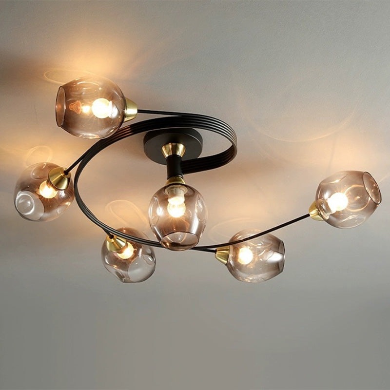 Retro Glass Ceiling Lamp for Bedroom &amp; Living Room