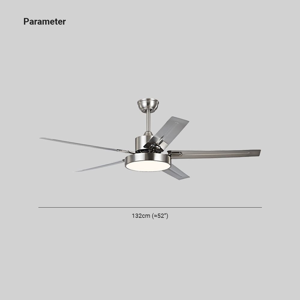Haydn 3-Blade Silver Ceiling Fan with Light, Metal & ABS, DIA132CM