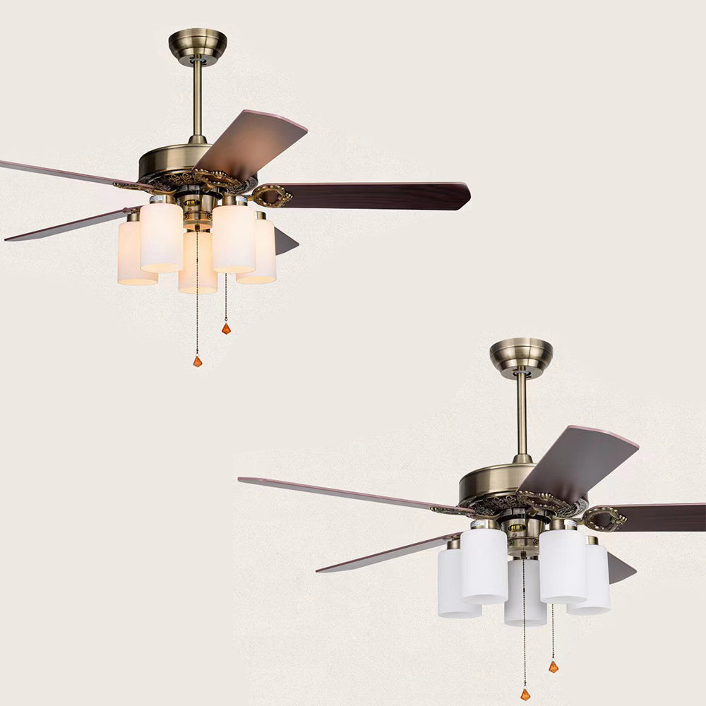 Alessio 5-Blade Ceiling Fan with Light, 5 Heads, DIA120CM 