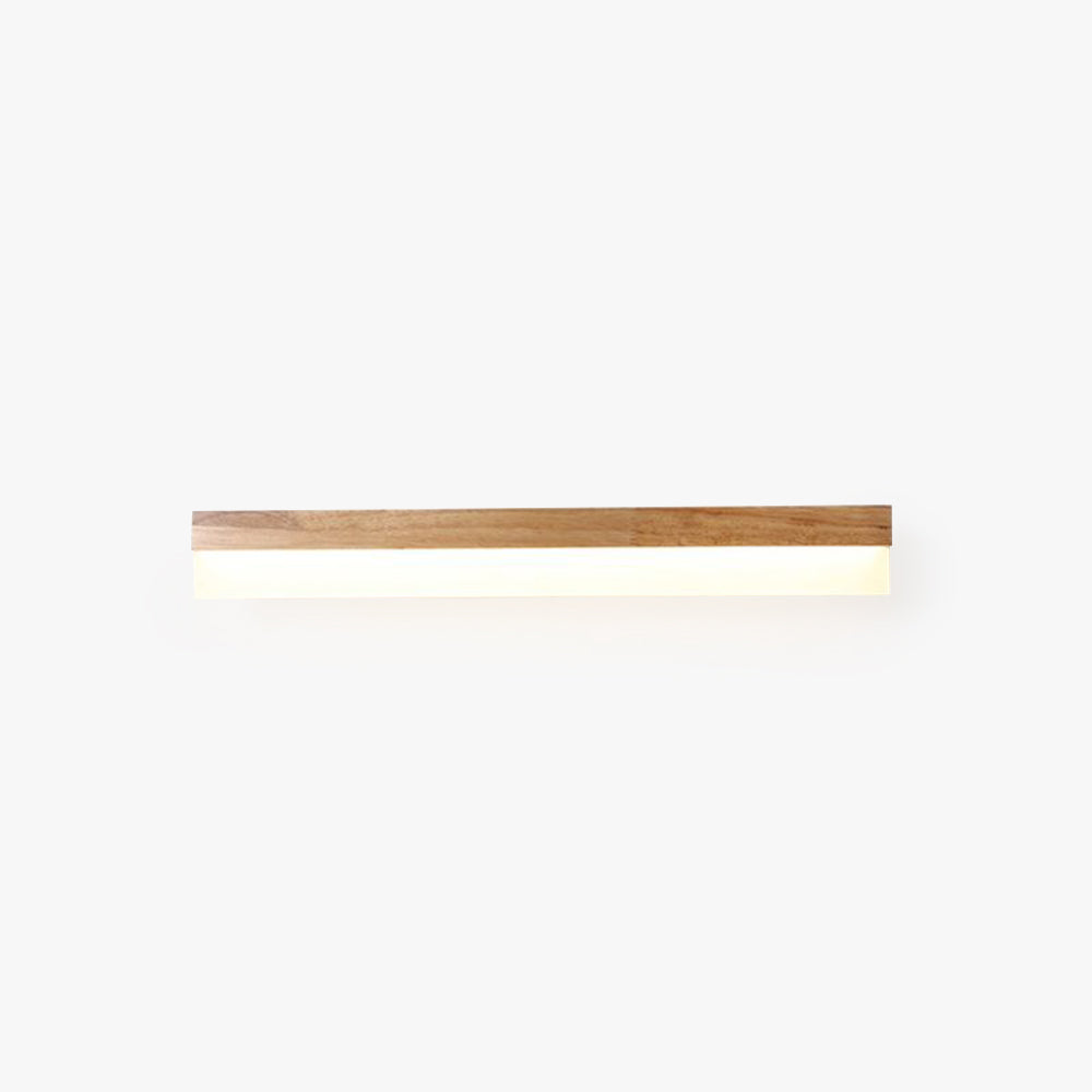 Ozawa Modern Rectangular/Bow Shape Wood/Metal Wall Lamp 