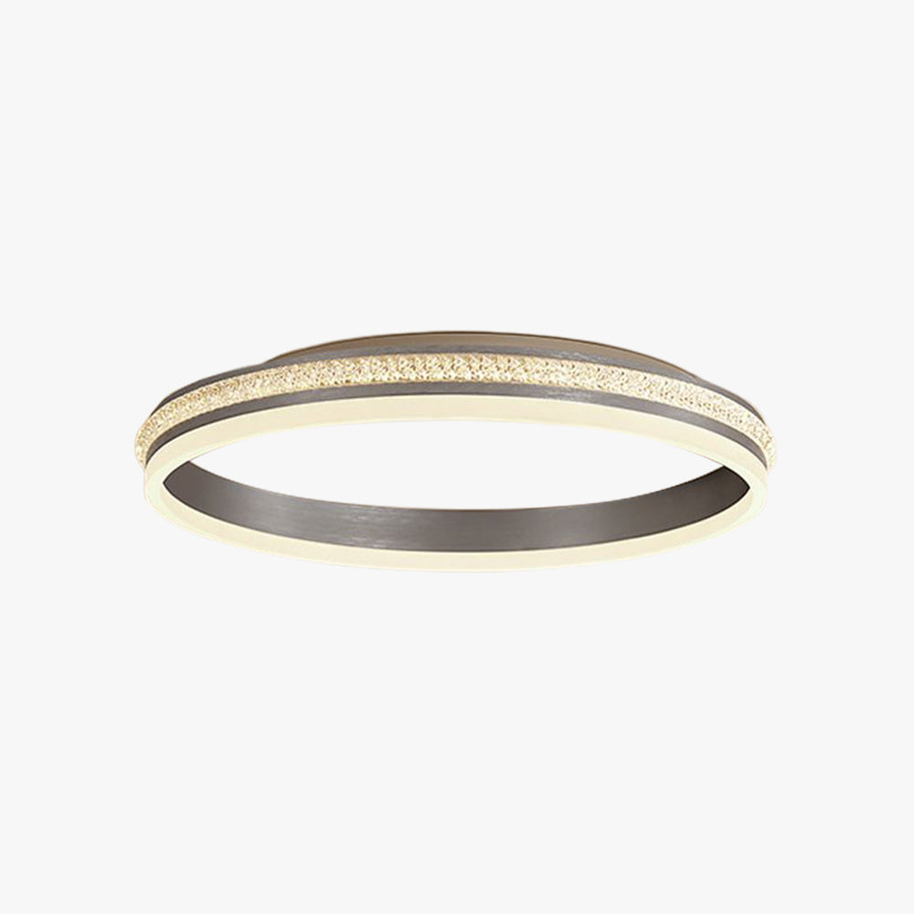 Quinn Moderne Ring Metal/Akryl Loftlampe, Sølv