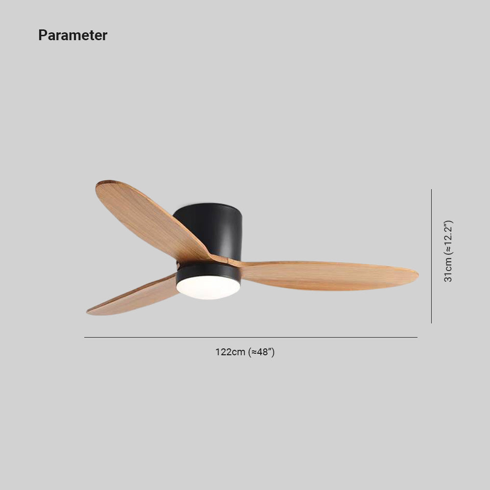 Walters 3-Blade 3-Blade Sort Loftsventilator med lys, 2 Farver