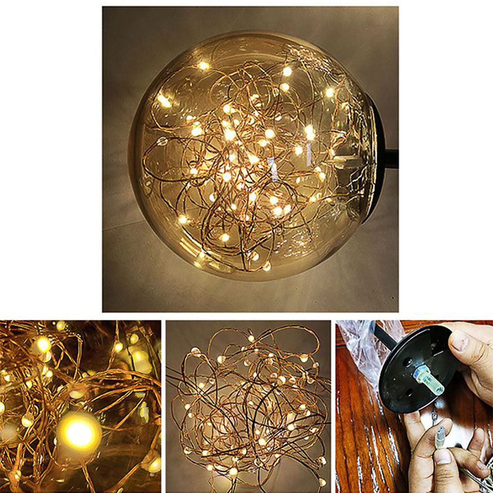 Valentina Væglampe Starry Globe Art Deco, Sort/Guld, Soveværelse