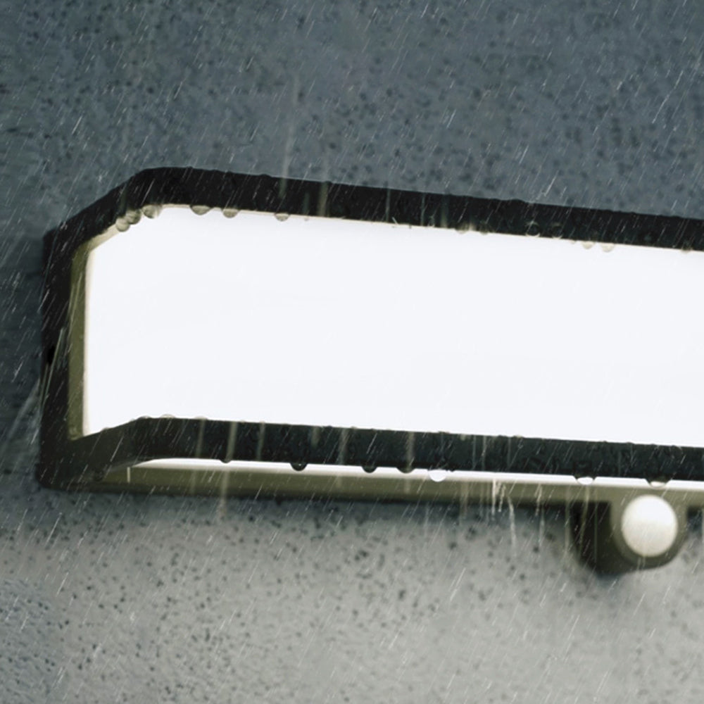 Orr Black and White Sensor Solar Outdoor Wall Lamp, L10CM/15CM/35CM