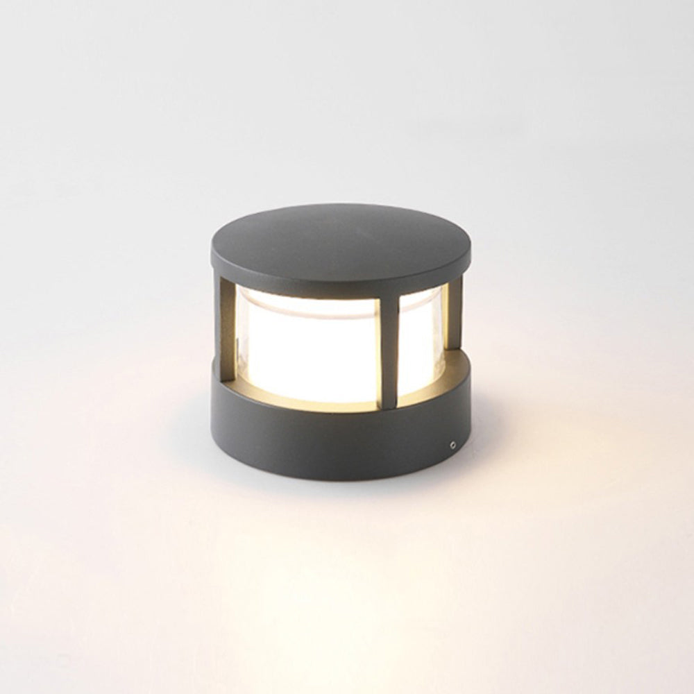 Pena Black &amp; White Outdoor Bollard Lamp, DIA 11CM/16CM