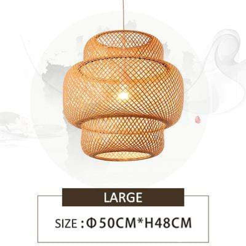 Japanese Stil Bambus Rattan Pendellampe - Las Sola-DK