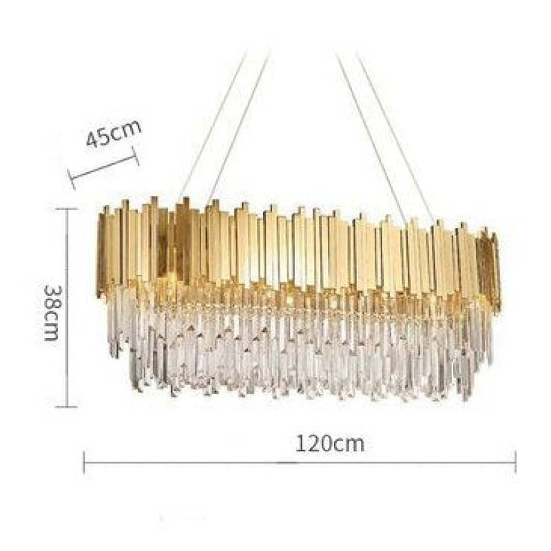 Light Luxury crystal Chandeliers Atmosphere Lsekrone Lamp 