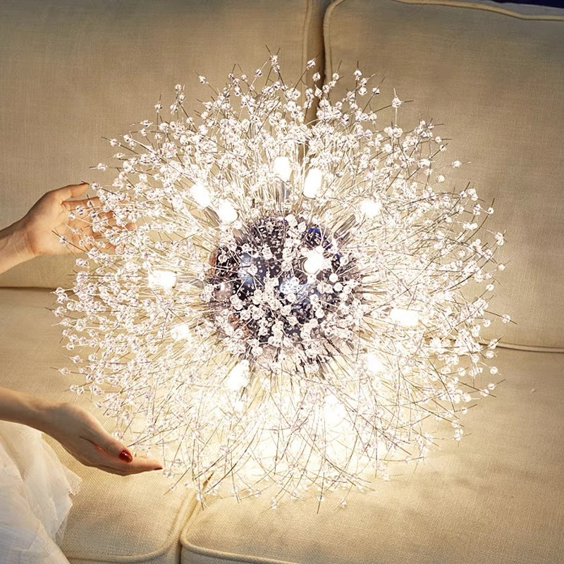 Modern Minimalist Luxury Dandelion Crystal Chandelier for Bedroom and Living Room 