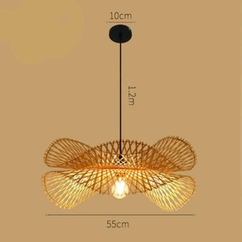 MutoBambus lysekrone Rattan-lampe fra Teahouse, Håndlavet lysarmatur i rattan - Las Sola-DK