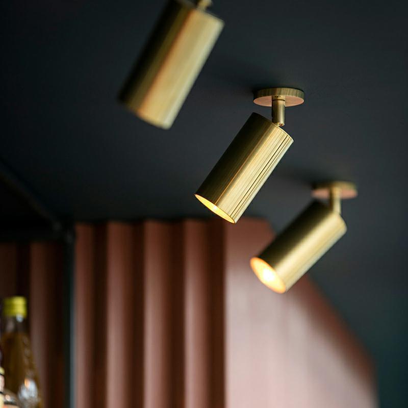 Modern LED Lille spotlight-loftslampe i Guld til Stue & Cafébar