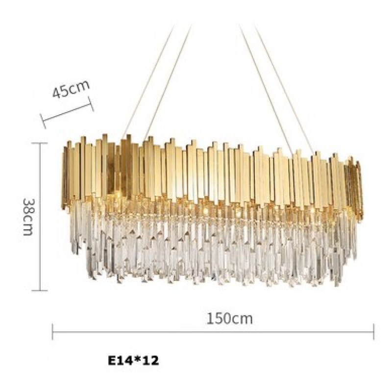 Light Luxury crystal Chandeliers Atmosphere Lsekrone Lamp 