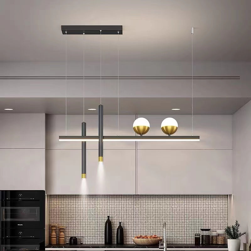 Modern metal led linear Chandeliers 