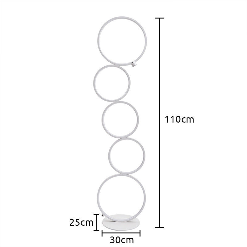 Moderne LED-Gulvlampe Med Ring og Touch-Kontakt Stående Lampe til Stuen - Las Sola-DK