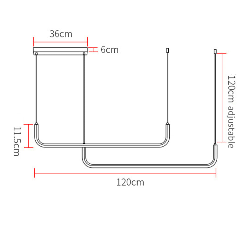 Minimalist LED-foring pendellampe bordlampe - Las Sola-DK