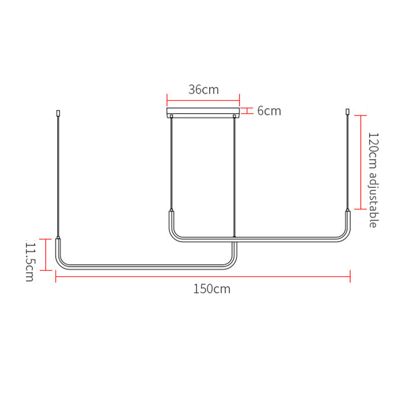 Minimalist LED-foring pendellampe bordlampe - Las Sola-DK