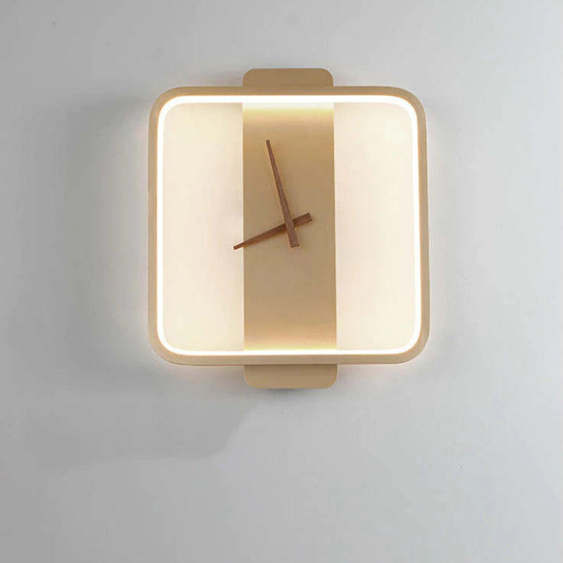 Nordic Clock Wall Lamp LED Bedroom/Living Room