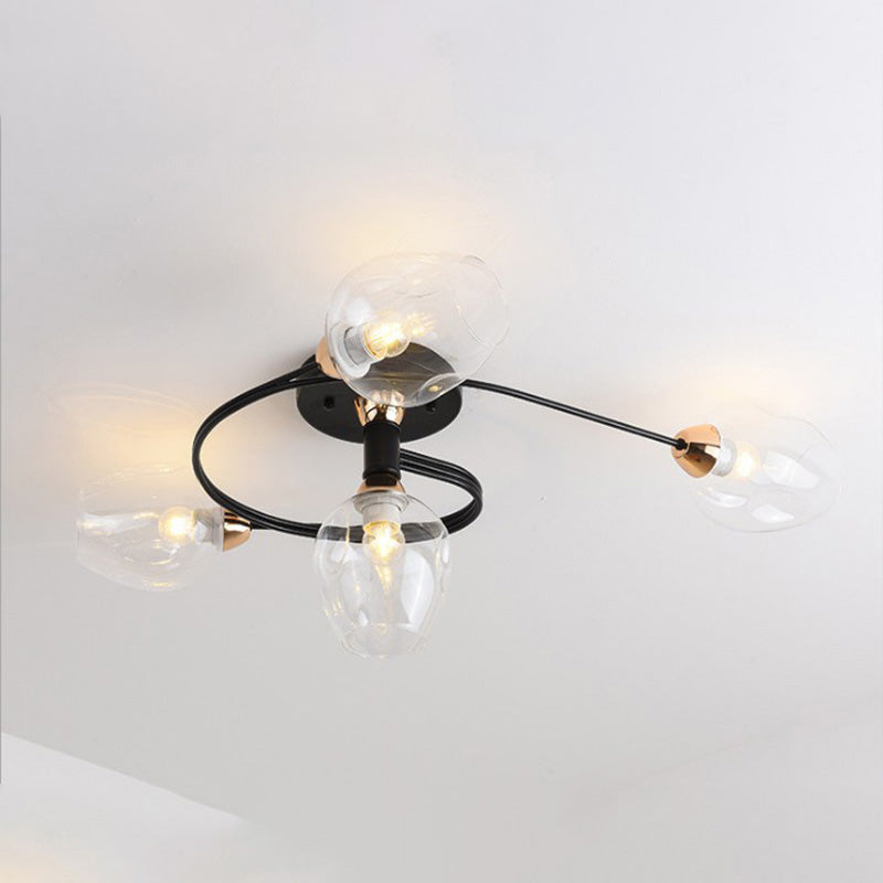 Retro Glass Ceiling Lamp for Bedroom &amp; Living Room