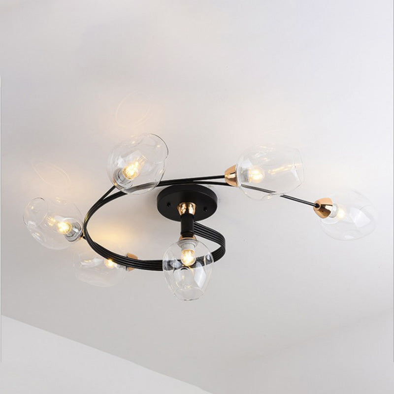 Retro Glass Ceiling Lamp for Bedroom &amp; Living Room