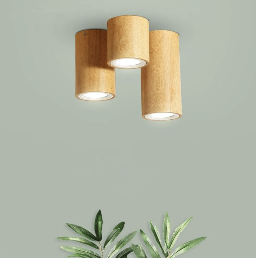 Wood Round LED Ceiling Lamp for Balcony, Hallway &amp; Corridor