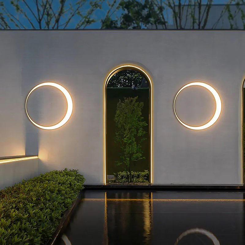 Orr Postmodern Round Waterproof LED Outdoor Wall Lamp