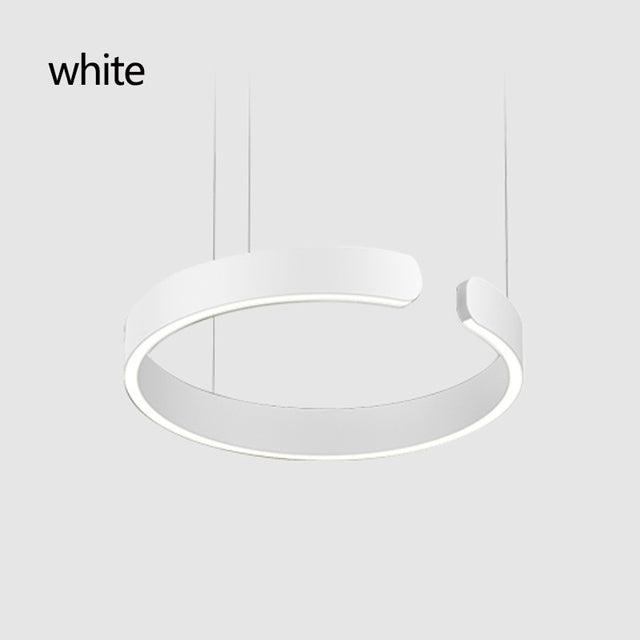Edge Pendant Lamp, Circle, Metal, Living Room/Bedroom 