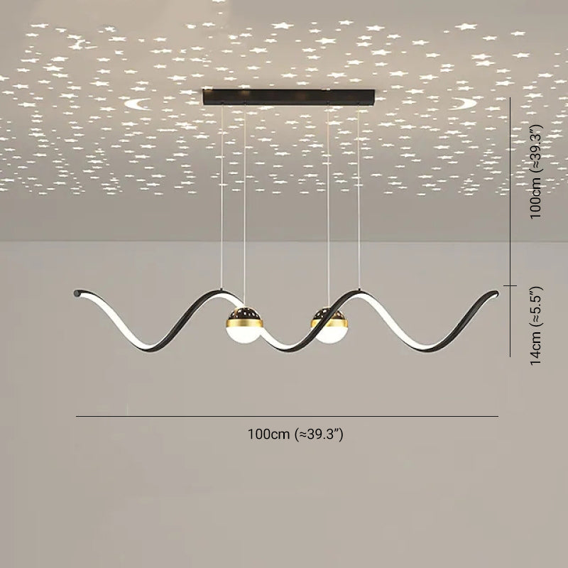 Nordisk moderne LED-månestjerne Lysekroner