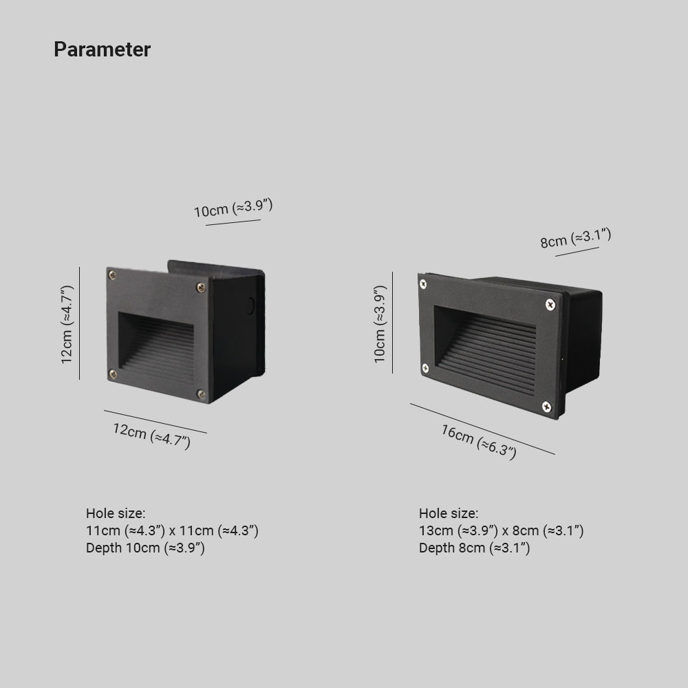 Orr Rectangular Outdoor light for deck and steps, Hallway/Garden 