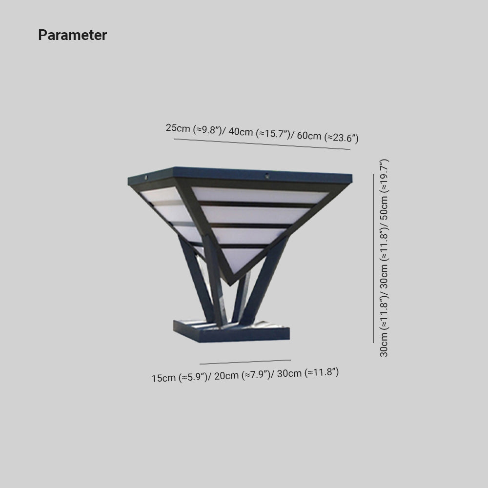 Riley Diamantformet Udendørs Standerlampe, L 25/40/60CM