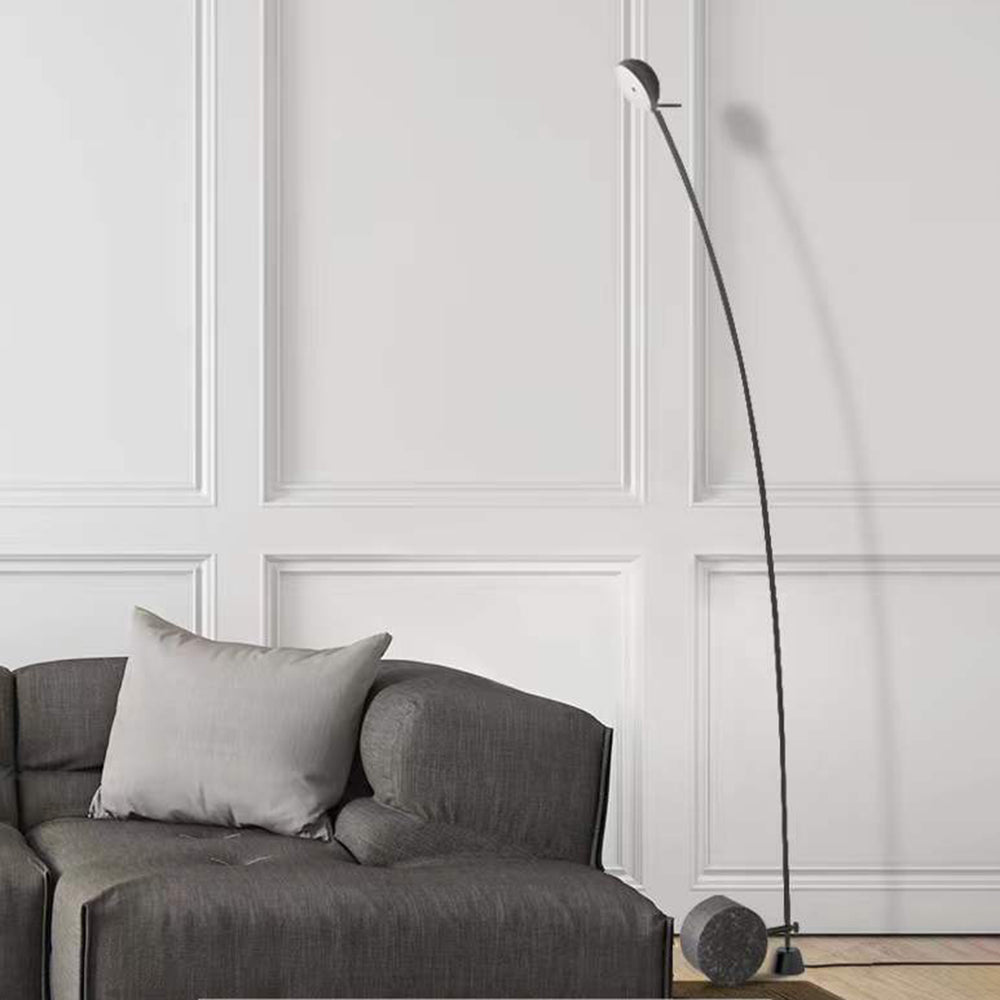 Salgado Nordic Grey Arc LED Gulvlampe, Marmor & Metal