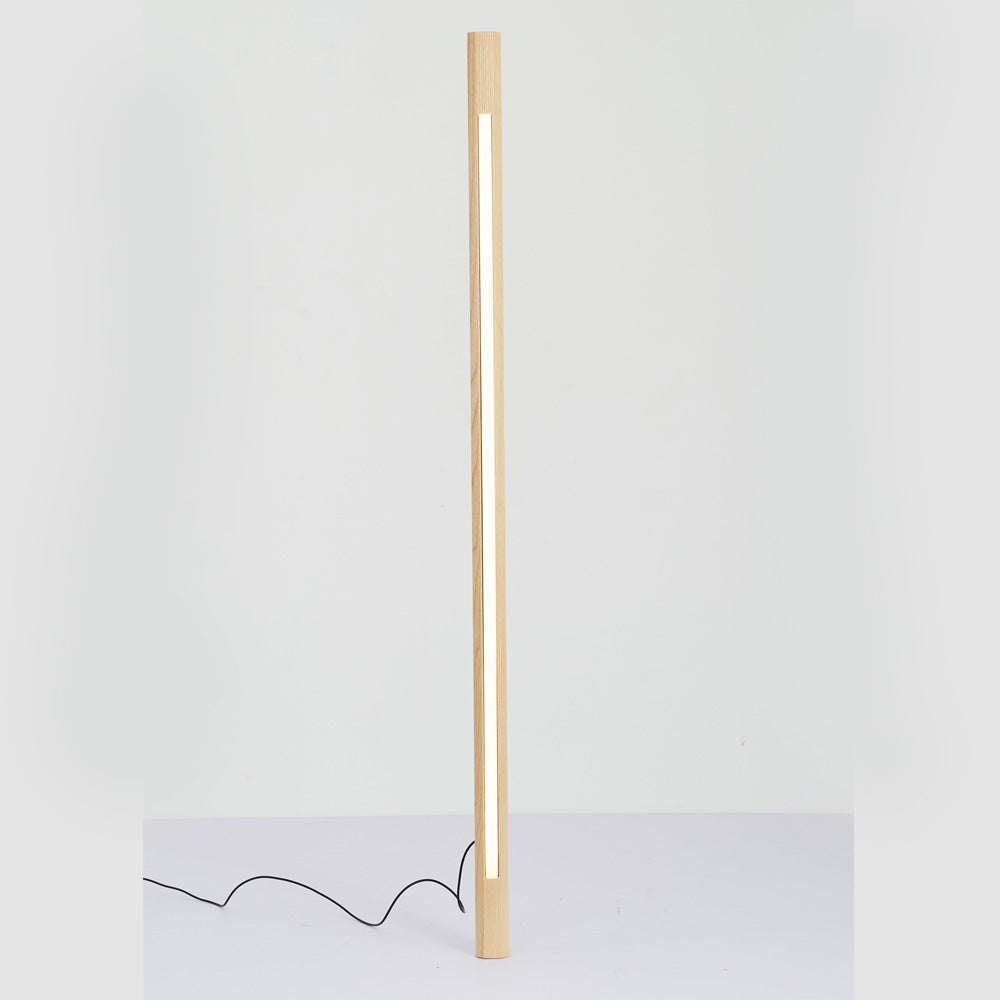 Ozawa Minimalistisk Lineær Gulvlampe, Træ/Akryl, Stuen