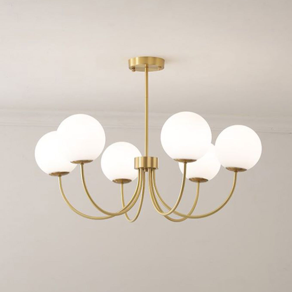 Valentina Modern Ball Bubble Metal/Glass Chandeliers, Gold