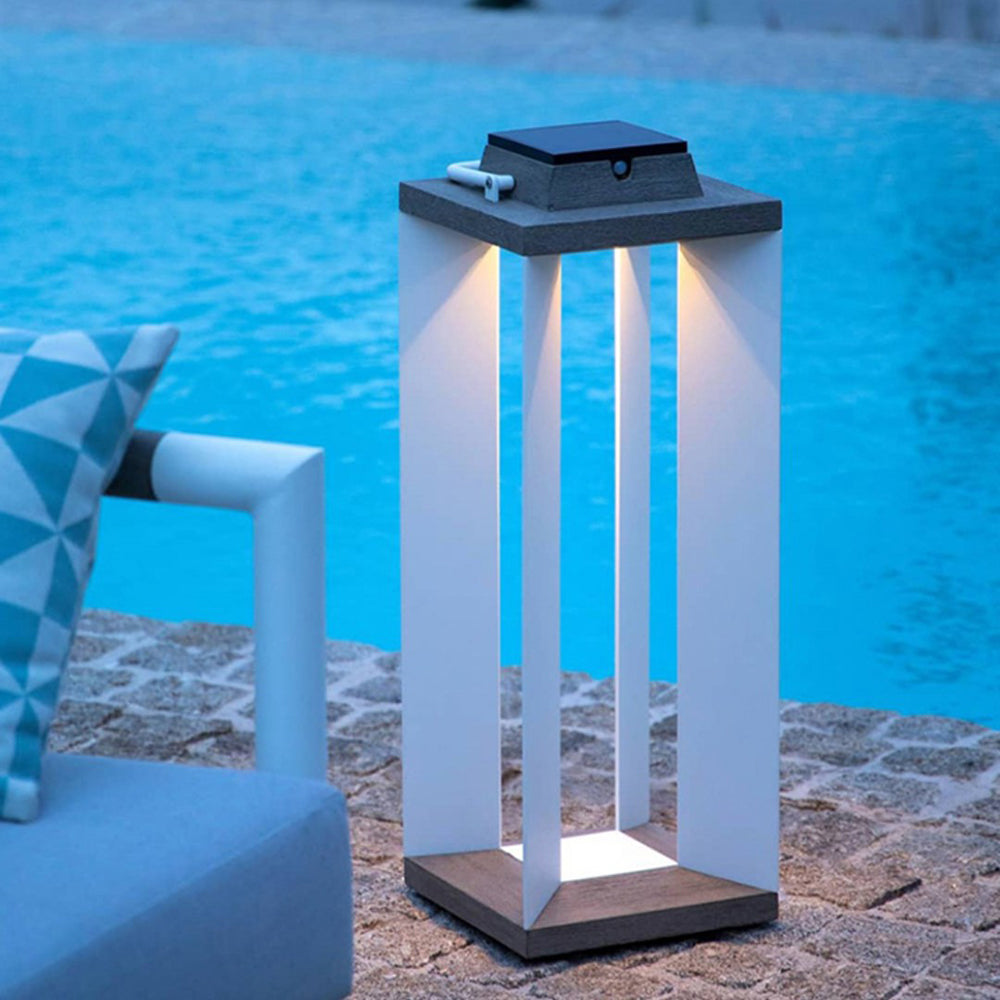 Orr Black minimalist outdoor floor lamp, H 35/55CM