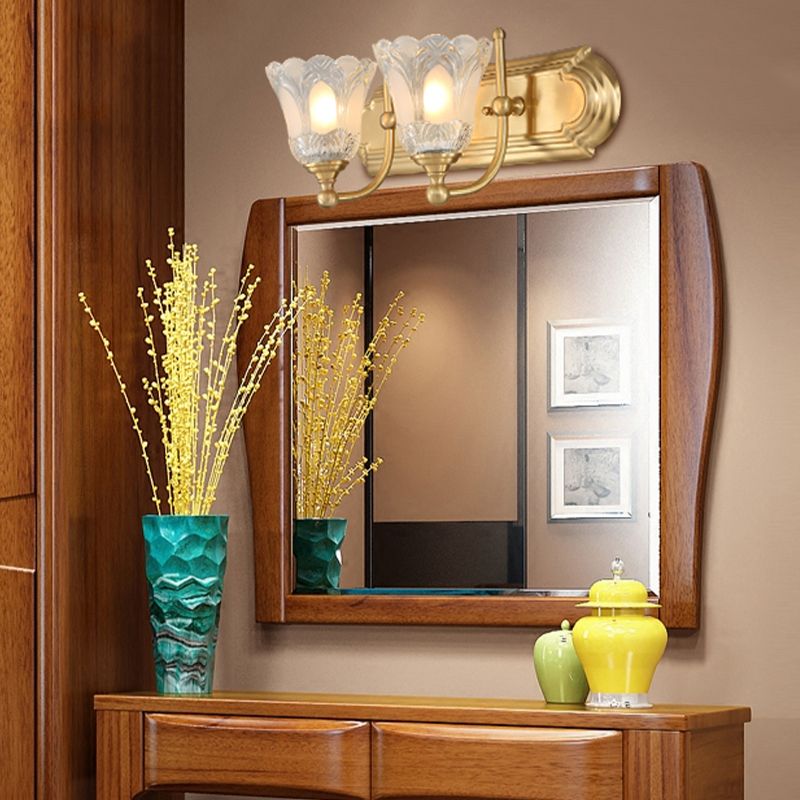 F²‰licie Mirror In Front Clock Shade Mirror Lamp for Bathroom 