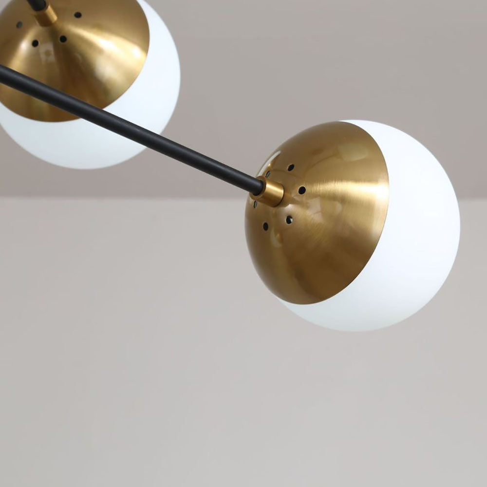 Valentina Nordic Multi Globe Metal/Glass Pendant Lamp, Living Room, Gold